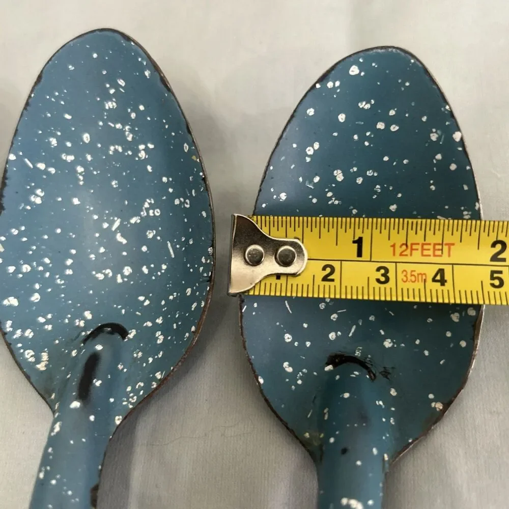 Vintage Graniteware 3 Spoons Farmhouse